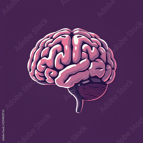 Brain - Flat Design, Vektor, freeware