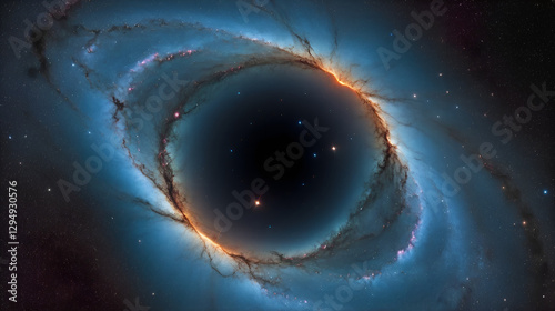 a black hole in the center of a nebula