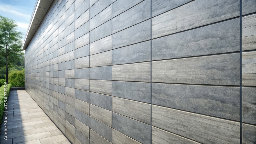 Modern Gray Tile Wall Panels, Exterior Architecture Texture, Contemporary Building Facade, Grey Tile Wall Design Modern Gray Tile Wall Panels, Exterior Architecture Texture, Contemporary Building Facade, Grey Tile Wall Design