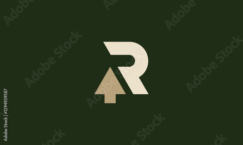 Right click R Initials Letter Vector