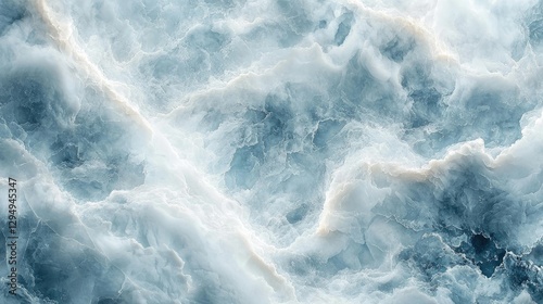 Abstract ocean wave patterns with swirling blue and white tones, evoking a sense of tranquility