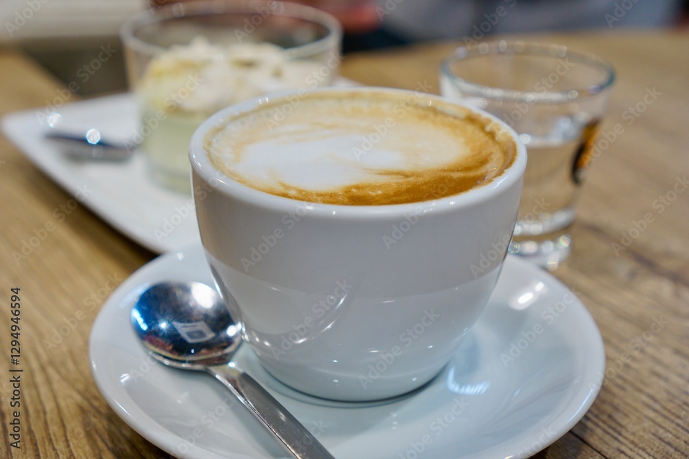 Cup of coffee on wooden background. Close up. Cup of coffee on wooden background. Close up.