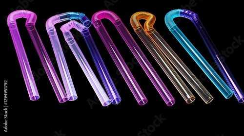 set of pink and black pens