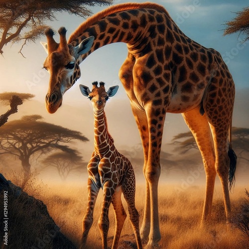 giraffe in the savannah