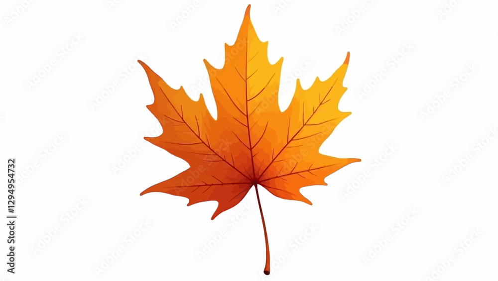 A single maple leaf with rich autumn tones, showcasing nature’s seasonal transformation. Perfect for fall-themed designs. A single maple leaf with rich autumn tones, showcasing nature’s seasonal transformation. Perfect for fall-themed designs.