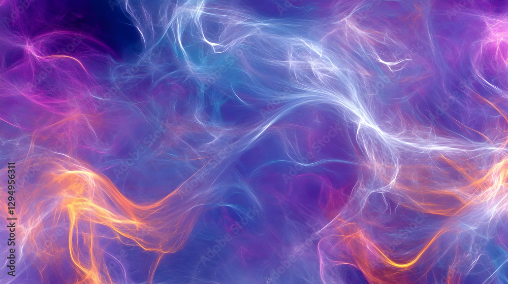 Fototapeta premium Abstract swirling energy; vibrant colors, cosmic background; design