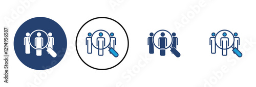 Hiring icon vector. Search job vacancy icon. Human resources concept. Recruitment