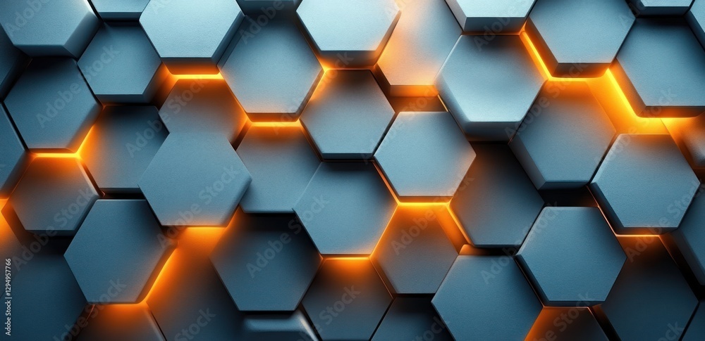 Minimalist Abstract Design With Overlapping Hexagons Soft Ambient Lighting Modern Style Symmetry Balance Minimalist Abstract Design With Overlapping Hexagons Soft Ambient Lighting Modern Style Symmetry Balance