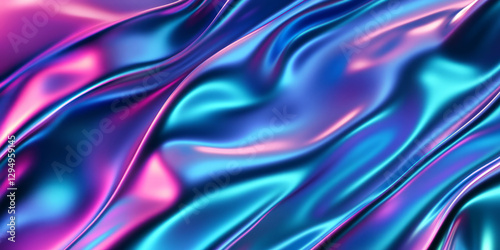 Wallpaper Mural A surreal abstract background with holographic light distortions, creating a mesmerizing, high-tech atmosphere. The glowing reflections and smooth gradient transitions evoke a futuristic cybernetic Torontodigital.ca