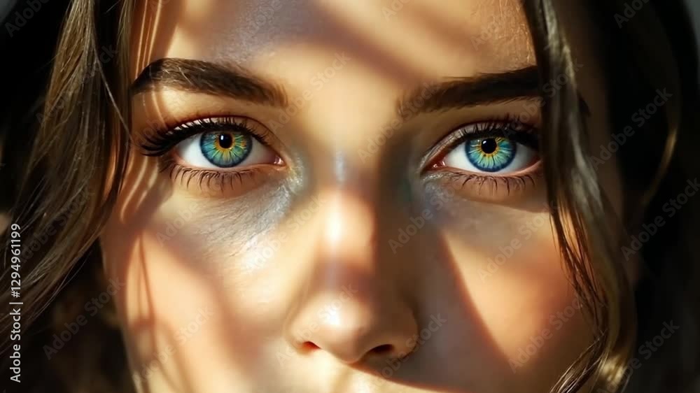 Close-Up Portrait of a Woman with Soft and Natural Lighting Close-Up Portrait of a Woman with Soft and Natural Lighting