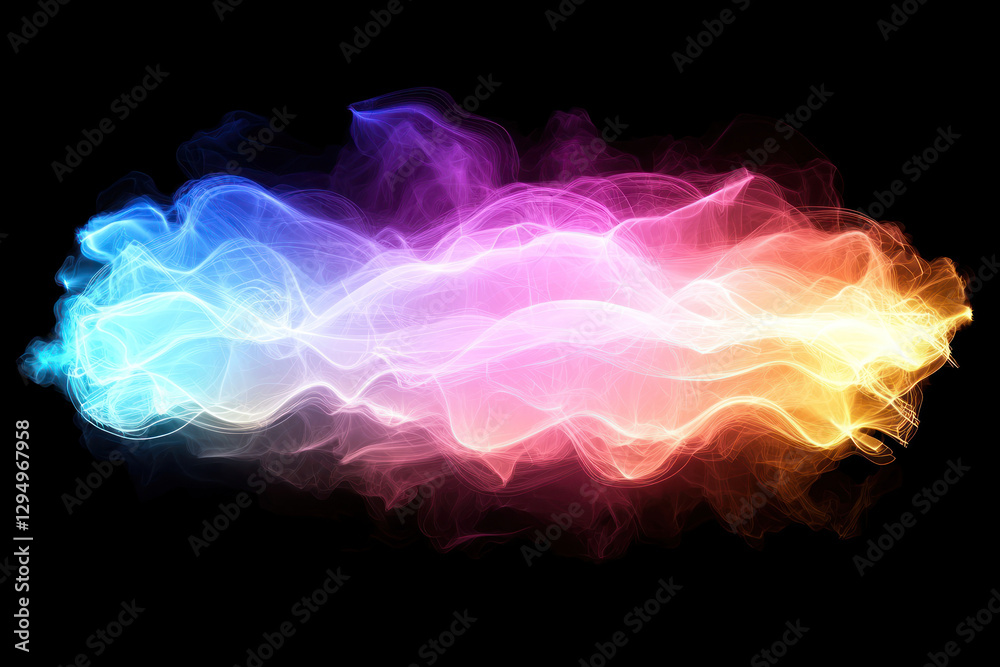 Obraz premium A Colorful abstract wave with smooth flowing lines and glowing effects
