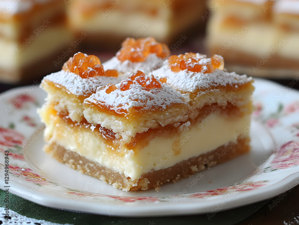 A light and airy Hungarian Dobos torte with caramelized sugar topping. A light and airy Hungarian Dobos torte with caramelized sugar topping.