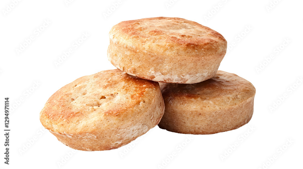 Group of wholemeal English muffins isolated on a white background
Group of wholemeal English muffins isolated on a white background