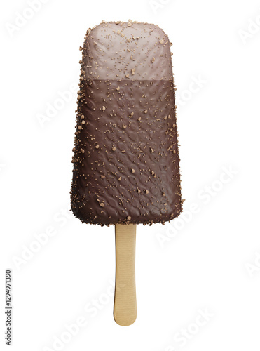 Helado de chocolate y almendra.
