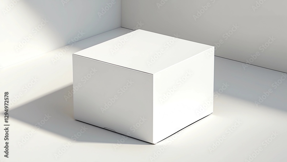 White horizontal rectangle blank box from top side far angle White horizontal rectangle blank box from top side far angle