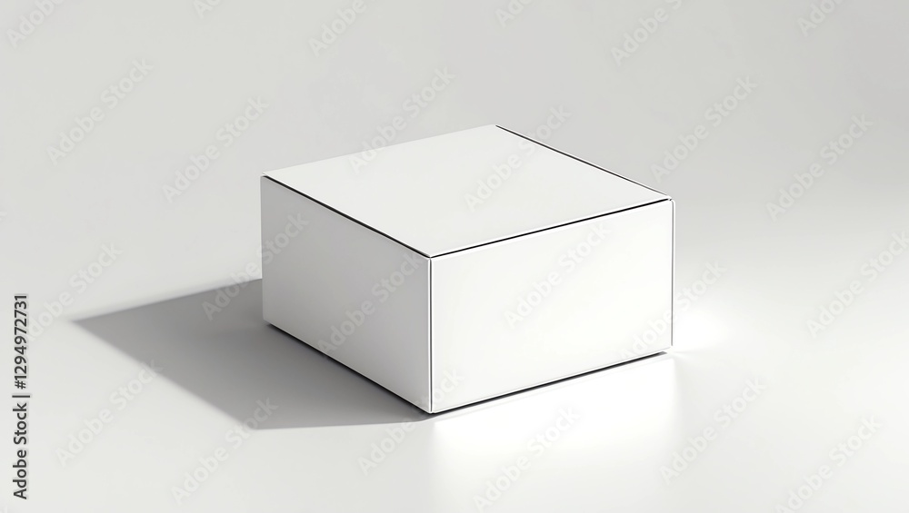 White horizontal rectangle blank box from top side far angle White horizontal rectangle blank box from top side far angle