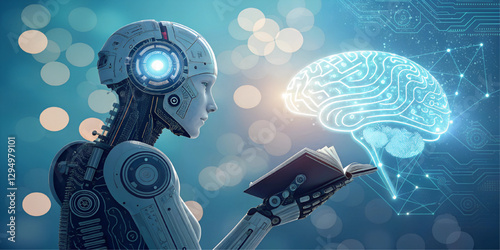 Future robot technology combined with human brain neural networks to develop human education.