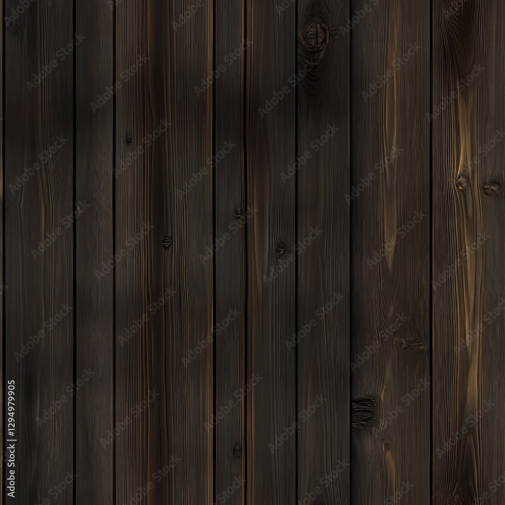 Naklejka premium Rustic dark wooden planks texture with natural grain patterns for background or design