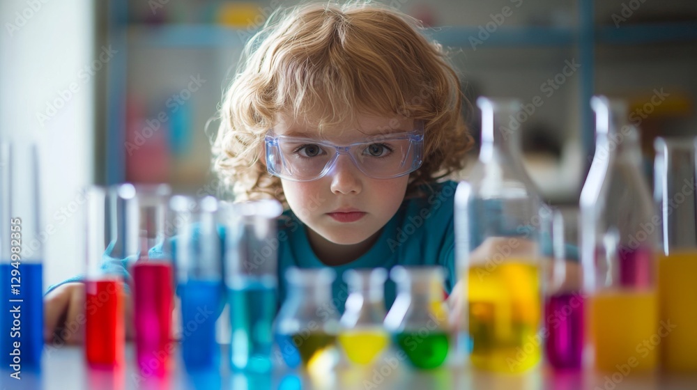 Child Scientist Experimenting Child Scientist Experimenting