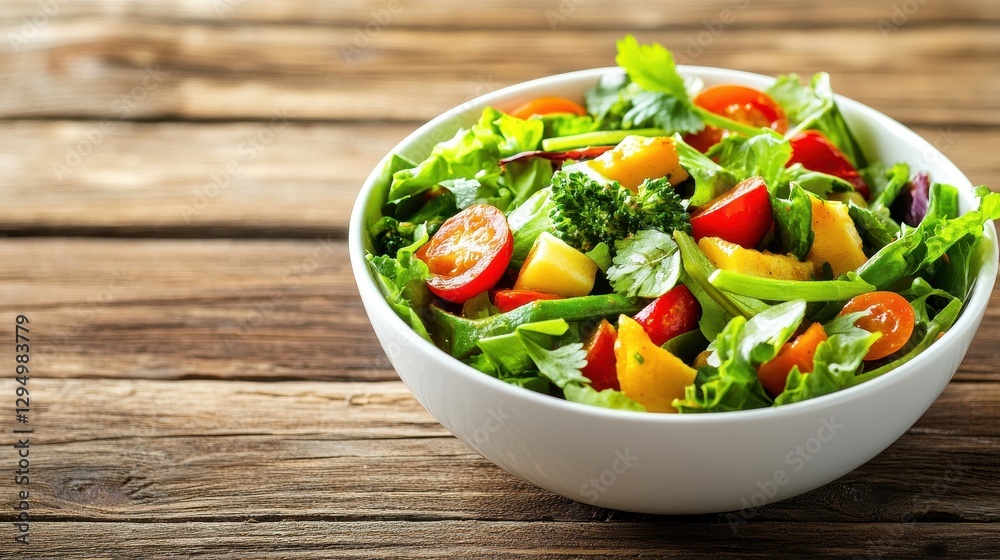 Fresh and Vibrant Vegetable Salad in a Bowl Fresh and Vibrant Vegetable Salad in a Bowl