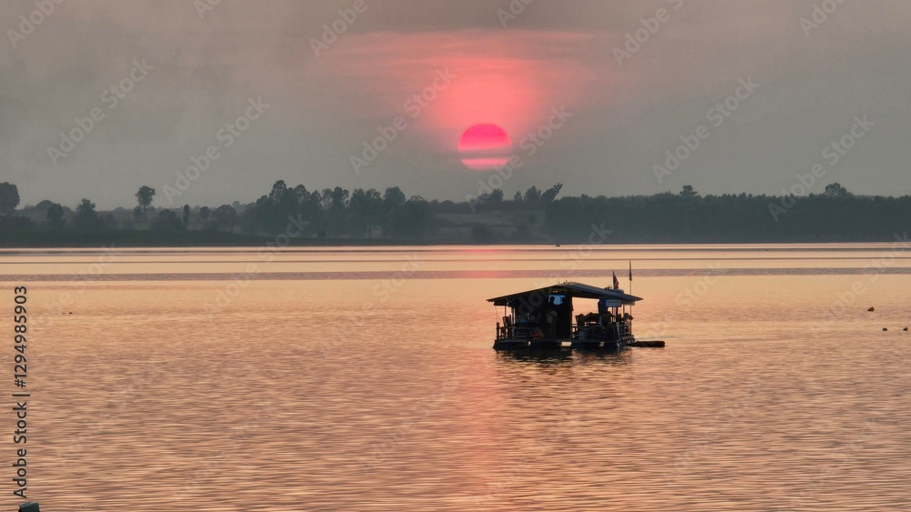 Fototapeta premium sunrise over the river