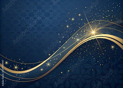 abstract swirls with glowing particle