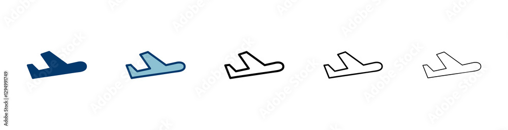 Plane icon vector isolated on white background. Aeroplane vector icon. Flight transport symbol. Travel element illustration. Holiday symbol. Airplane