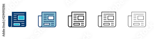 Newspaper icon vector isolated on white background. news paper icon vector