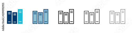 Library icon vector isolated on white background. Book icon vector