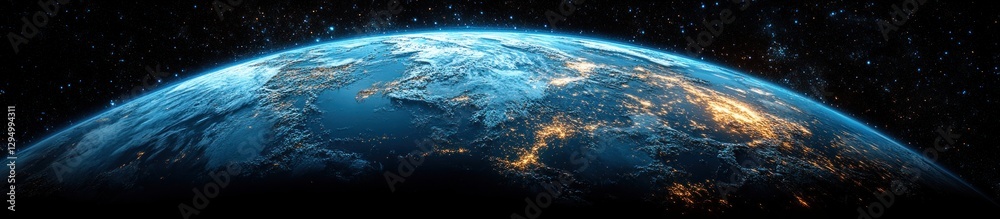 Fototapeta premium Hyper-realistic Digital Earth Globe with Vibrant Colors and Realistic Textures