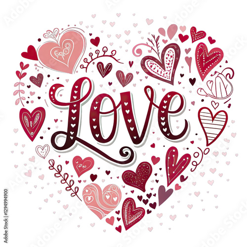 Heart-Shaped Typography Design with 