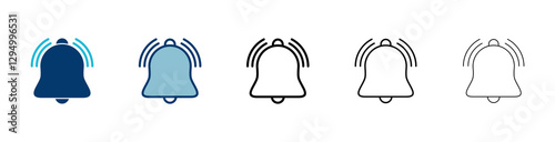 Bell Icon vector isolated on white background. Notification symbol. Bell vector icon