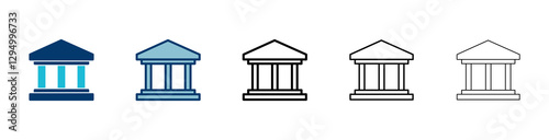 Bank icon vector isolated on white background. bank vector icon, museum, university