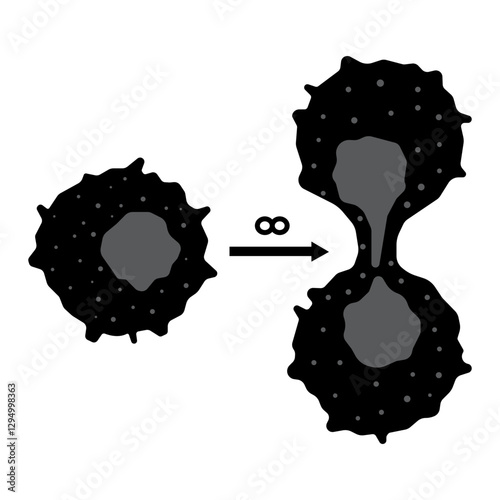 cancer cell immortality glyph icon