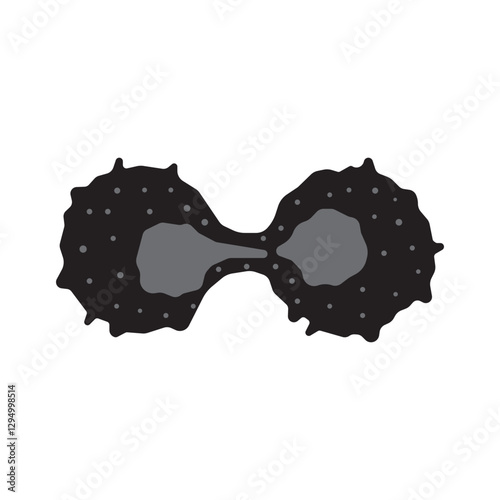 cancer cell dividing glyph icon