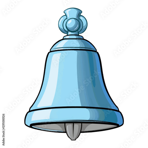 Holiday Blue Bell Symbolizing Music Industry, Holiday Musical Bell for Festive Tunes