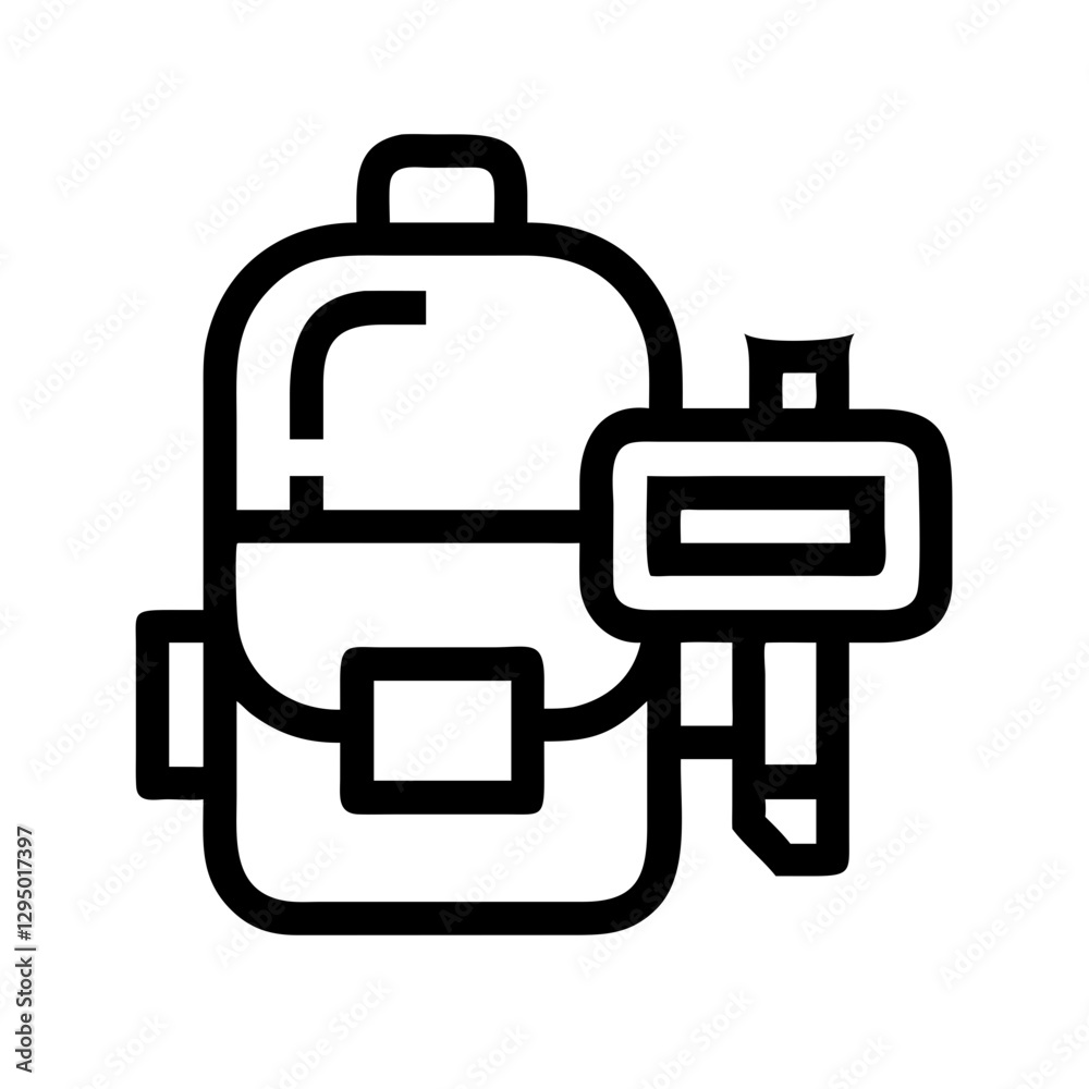 Backpack water gun for playing Songkran vector icon Backpack water gun for playing Songkran vector icon