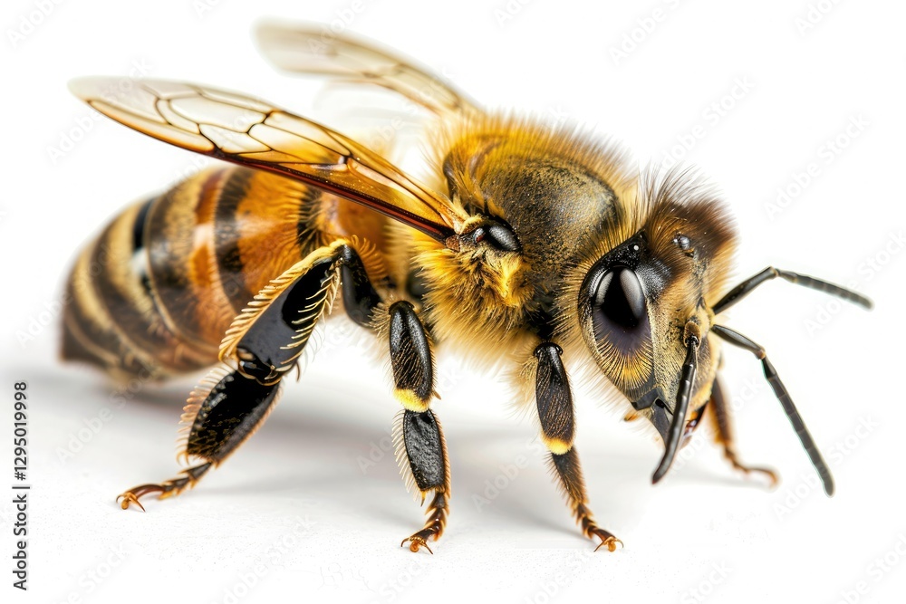 Detailed Color Picture of Bee Isolated on a Transparent Background Detailed Color Picture of Bee Isolated on a Transparent Background