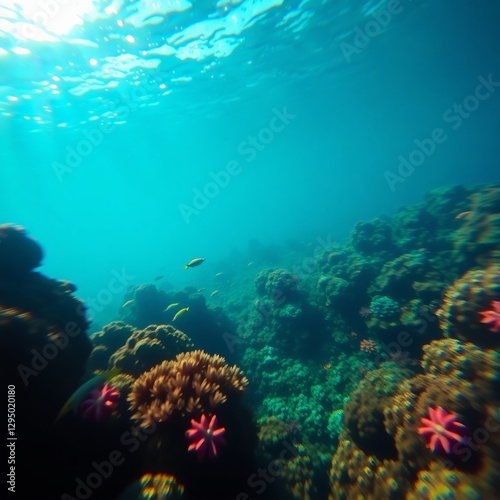 Wallpaper Mural Pristine Plastic-Free Ocean with Vibrant Marine Life and Coral Reefs Torontodigital.ca
