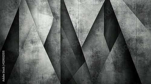 An abstract graphic composition made of geometric shapes and gradients