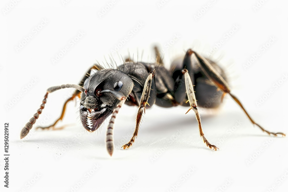 High Resolution Picture of Black Ant Insect Isolated on White Background High Resolution Picture of Black Ant Insect Isolated on White Background