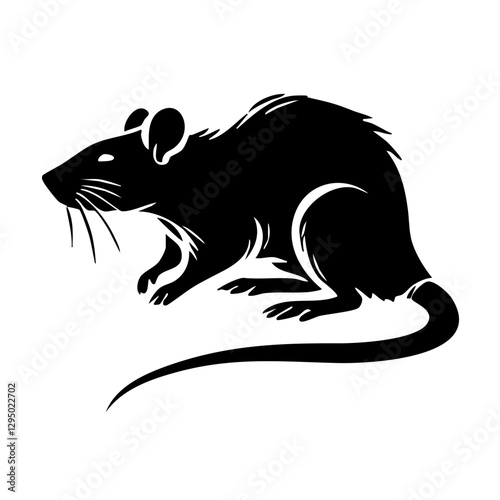 Stylized silhouette of a rat
