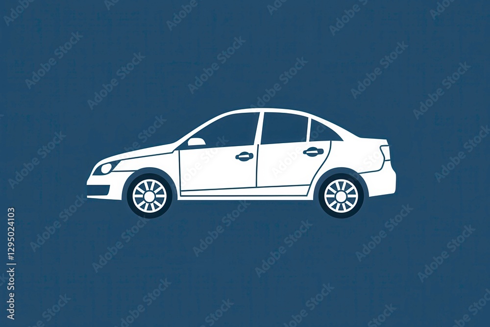 Obraz premium Visual Representation of a Car Icon for Transportation Needs and Automotive Services. Generative AI
