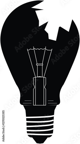 The Illustration of the broken Bulb