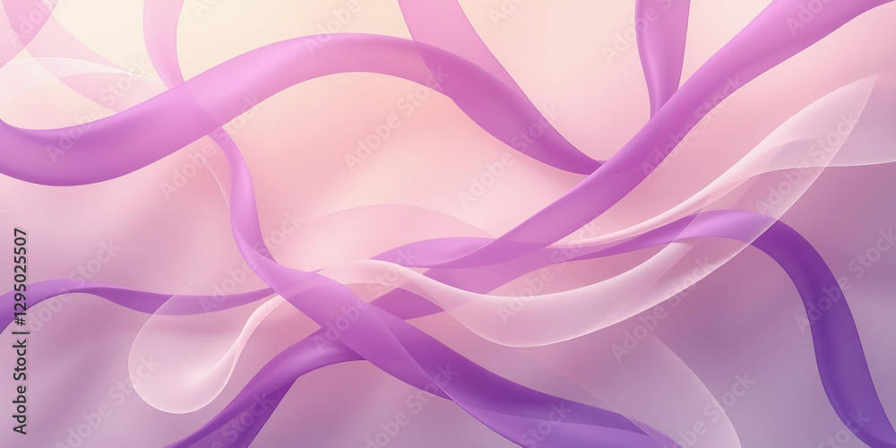 Fototapeta premium Iridescent Abstractions: Futuristic Shapes and Violet Tones for Digital Wallpaper