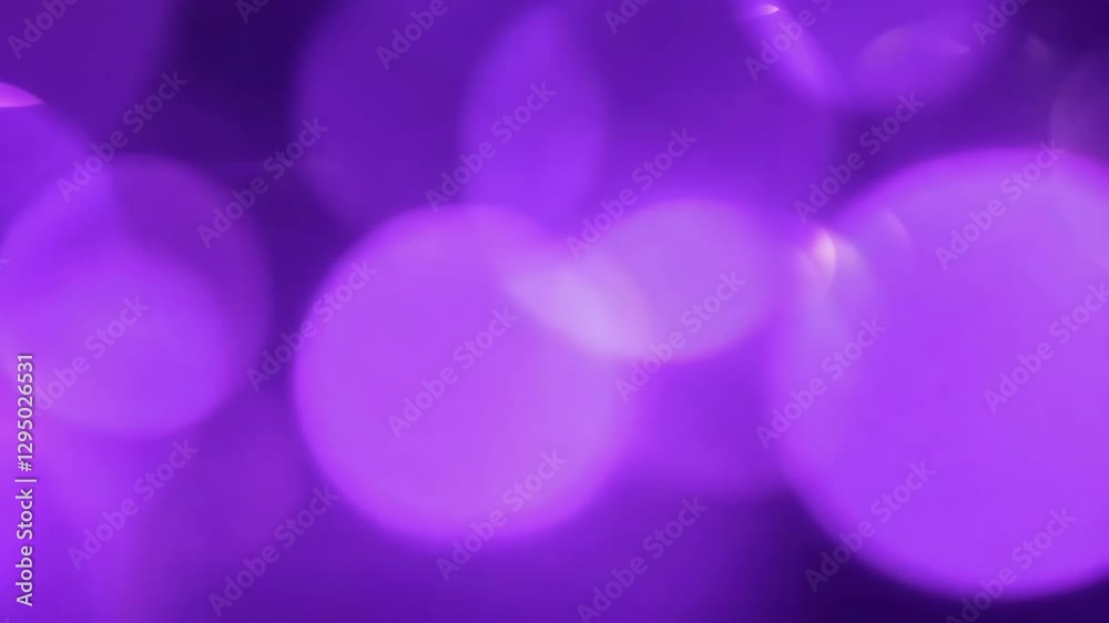Fantasy Purple Bokeh Background Loop with Magical Light Effects