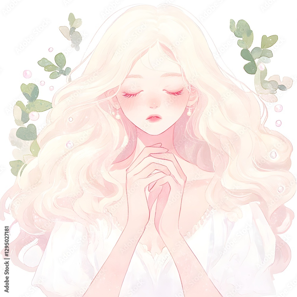 A beautiful mermaid watercolor illustration, generation AI A beautiful mermaid watercolor illustration, generation AI