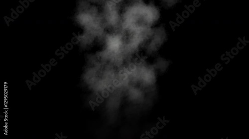 realistic smoke rising up. high resolution video on transparent background with alpha channel. use transparency or screen mode.