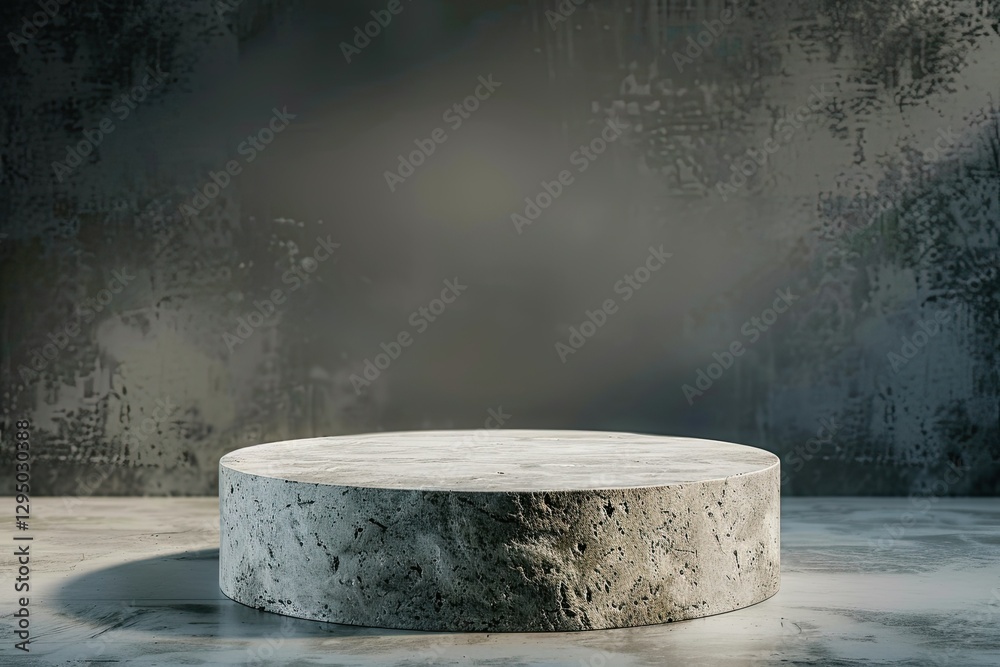 Vibrant Image of Stylish Round Podium with Stunning Ocean View and Bright Sunset Vibrant Image of Stylish Round Podium with Stunning Ocean View and Bright Sunset