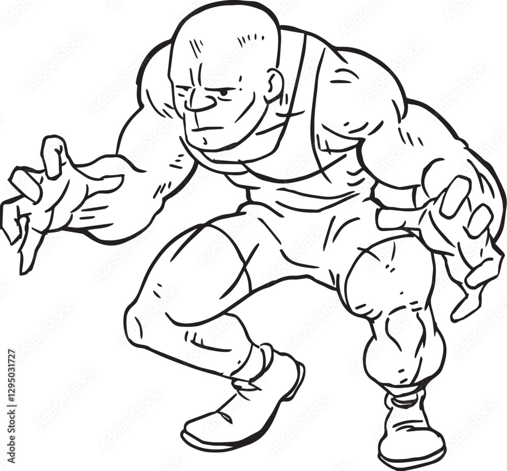 Fototapeta premium wrestler 